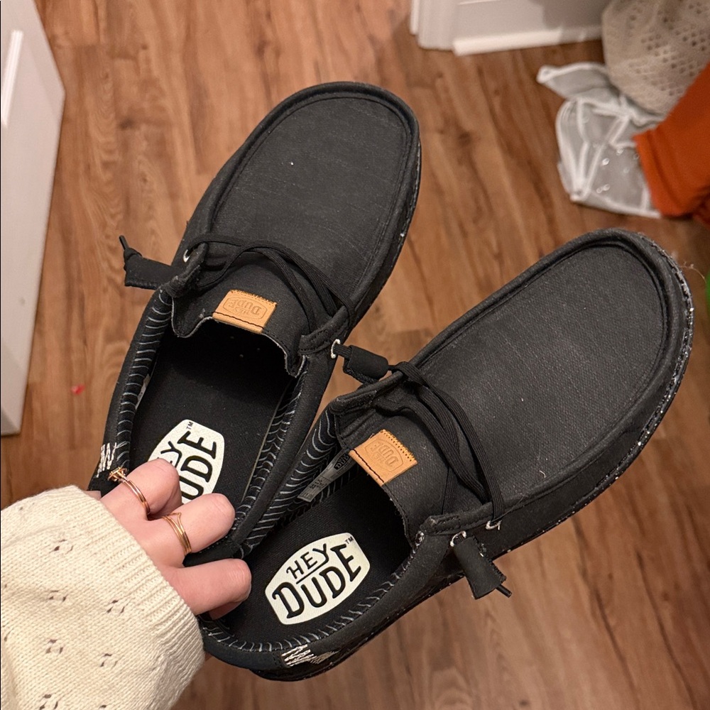 Hey Dude Men's Black Loafers
